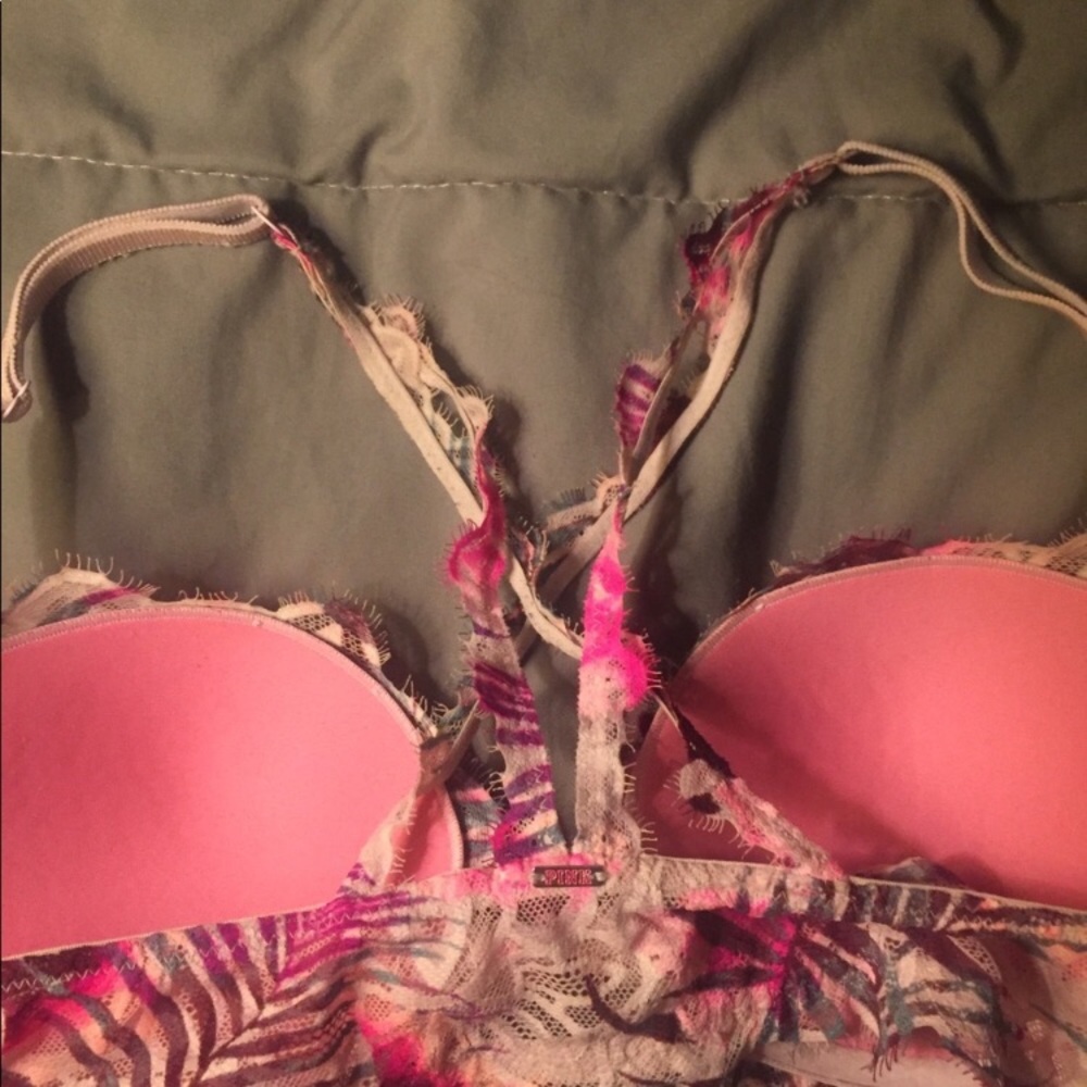 Tropical Print Racerback Bra - Picture 2 of 3